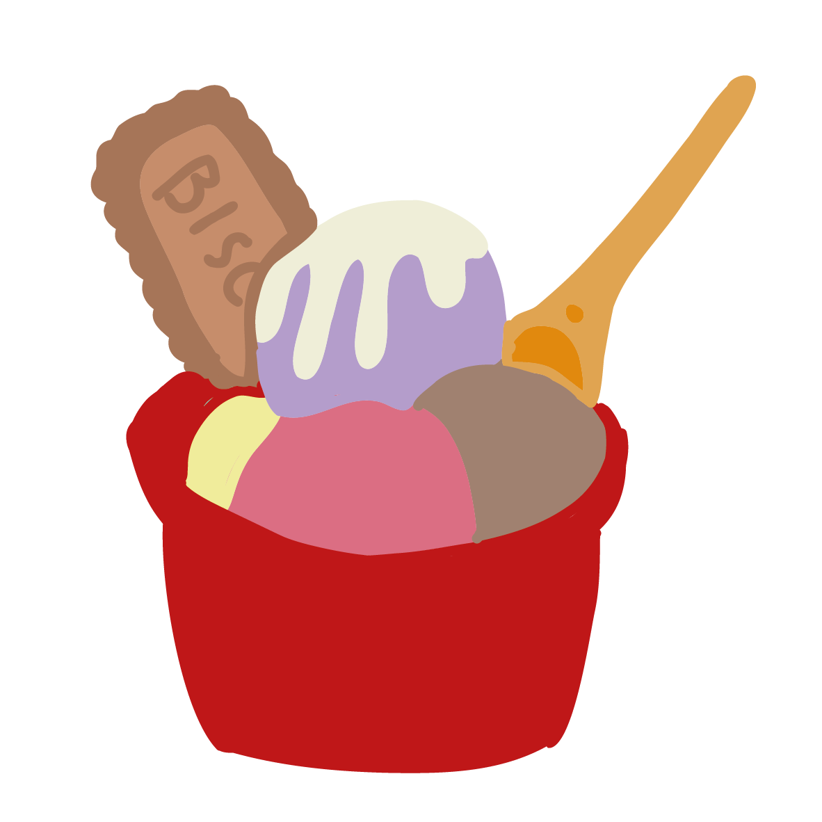 Hier ist ein Eisbecher zu sehen